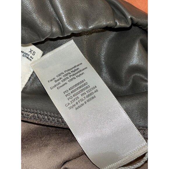 Wilfred Free Aritzia" Faux Leather Leggings XS Green  High Waist Stretch Womens - Picture 9 of 9